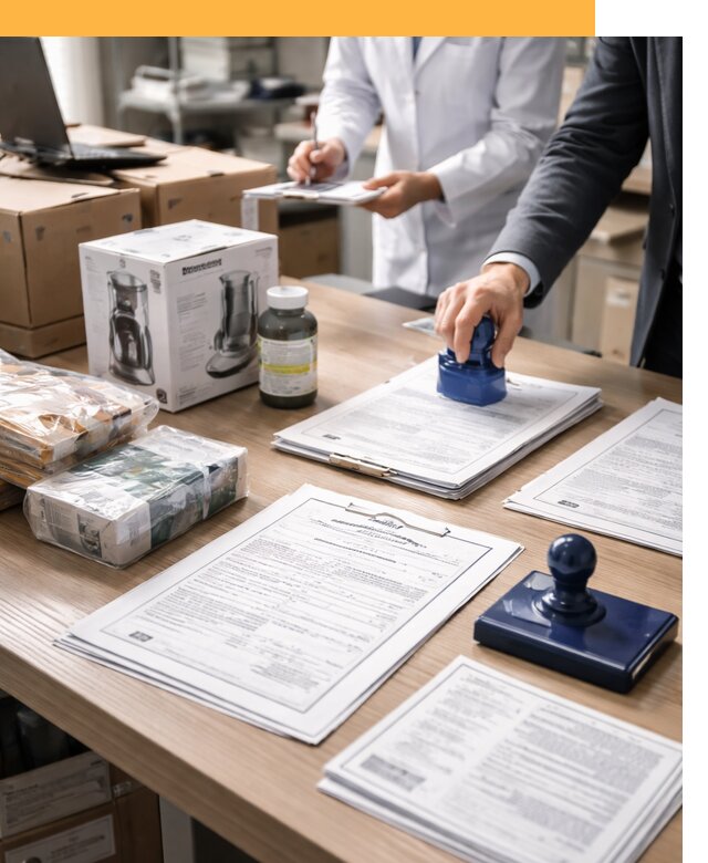 Сертификация импортных товаров от 12442 с таможенным сопровождением